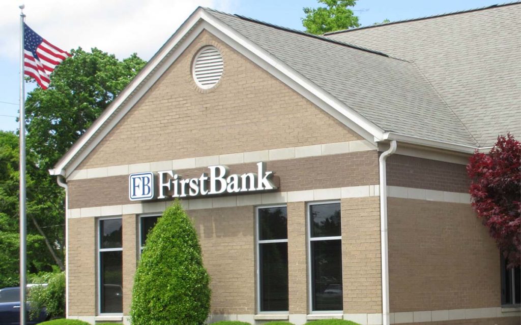 FirstBank sign on exterior of building