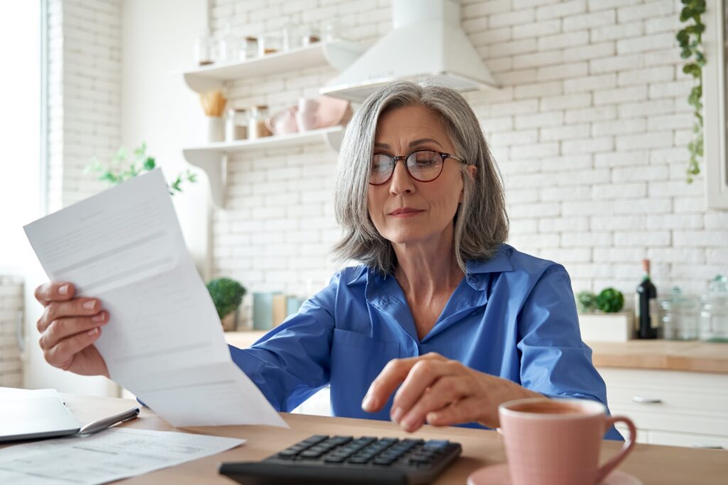 Businesswoman working at home