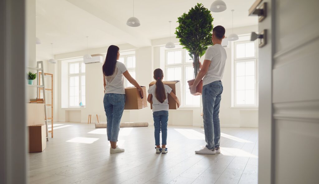 Family moving into new home